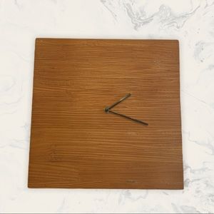 Large Square Wooden Clock